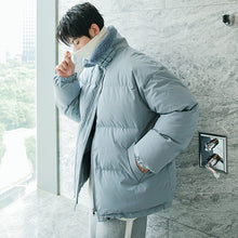 Load image into Gallery viewer, Sicilian men&#39;s winter new lamb velvet stand-up collar thick padded coat loose warm bread clothing trend men&#39;s jacket
