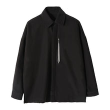 Load image into Gallery viewer, Sicilian men&#39;s spring black long-sleeved shirt men&#39;s Korean version of the trend loose men&#39;s casual white shirt jacket
