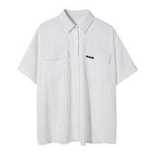 Load image into Gallery viewer, Sicilian men&#39;s summer short-sleeved white shirt male Korean version of the trend handsome loose five-point sleeve men&#39;s white shirt
