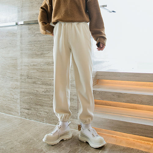Sicilian men's winter new men's corduroy trousers solid color loose wild ins wind casual trousers
