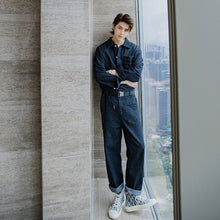 Load image into Gallery viewer, Sicilian men&#39;s casual pants men&#39;s Korean version of the trend of men&#39;s trousers handsome straight denim jumpsuit

