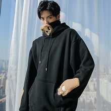 Load image into Gallery viewer, Sicilian men&#39;s winter new men&#39;s hooded sweater thickened flocking bear casual cute fake two-piece tops
