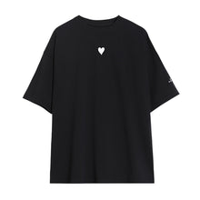 Load image into Gallery viewer, Sicilian men&#39;s 2021 new short-sleeved T-shirt boys ins tide brand love embroidery youth loose round neck t-shirt
