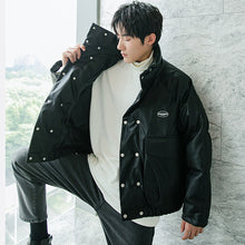 Load image into Gallery viewer, Sicilian men&#39;s winter new thick cotton-padded clothes loose and warm youth cotton-padded clothes Korean style trendy leather jacket

