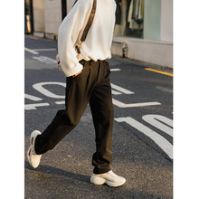 Load image into Gallery viewer, Sicilian men&#39;s autumn men&#39;s casual pants men&#39;s Korean version of the trend loose straight mopping pants black trousers

