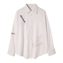 Load image into Gallery viewer, Sicilian men&#39;s embroidered shirt men&#39;s Korean version of the trend of handsome men&#39;s casual loose long-sleeved shirt jacket
