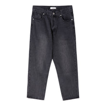 Load image into Gallery viewer, Sicilian men&#39;s loose straight-leg casual young men Korean style trendy men&#39;s nine-point dark gray jeans
