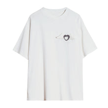 Load image into Gallery viewer, Sicilian men&#39;s summer new embroidery short-sleeved t-shirt male ins trend wild love loose round neck t-shirt
