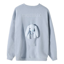 Load image into Gallery viewer, Sicilian men&#39;s clothing small fresh men&#39;s design sense cute top loose blue round neck bear sweater men&#39;s trend

