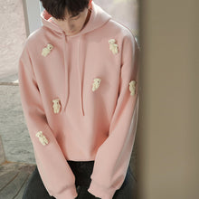 Load image into Gallery viewer, Sicilian men&#39;s spring casual long-sleeved loose design cute three-dimensional white bear sweater men&#39;s hooded trend
