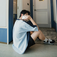 Load image into Gallery viewer, 【Limited Time Special】Summer short-sleeved men&#39;s tide brand trend loose five-point sleeve men&#39;s half-sleeved color matching stitching t-shirt
