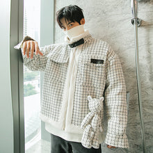 Load image into Gallery viewer, Sicilian men&#39;s winter new lamb velvet plaid woolen coat loose fashion warm men&#39;s stand-up collar coat
