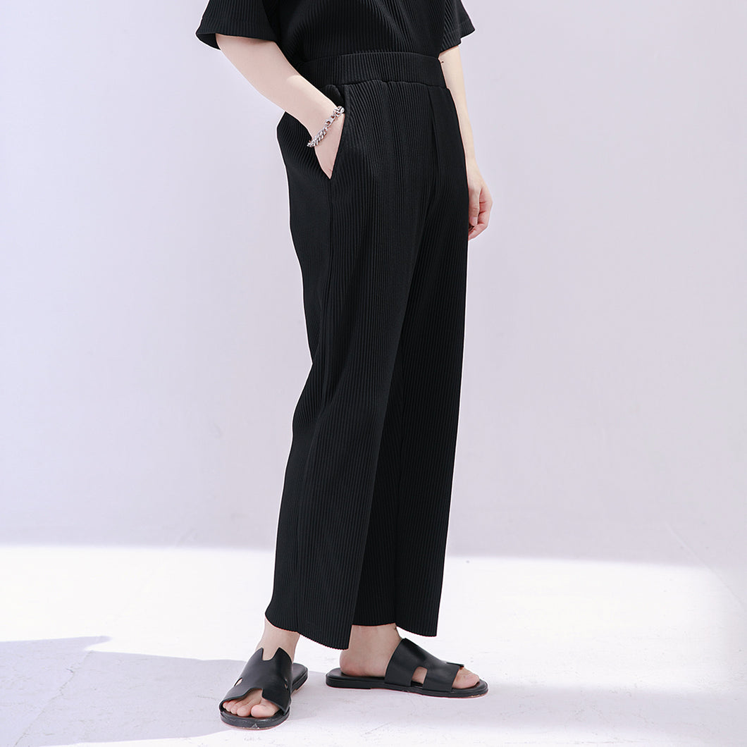 Sicilian Men's Sports Casual Pants Men's Summer Thin Loose Men's Wild Straight Striped Knitted Long Pants