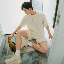 Load image into Gallery viewer, Sicilian men&#39;s summer thin knit short-sleeved t-shirt shorts two-piece men&#39;s loose casual suit men
