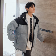 Load image into Gallery viewer, Sicilian Men&#39;s Winter New Bread Jacket Contrast Embroidery Thicken Warm Loose Men&#39;s Hooded Cotton Jacket
