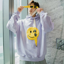 Load image into Gallery viewer, Sicilian Men&#39;s Men&#39;s Korean Tops Loose Lazy Smiley White Hooded Sweater Men&#39;s Trend
