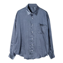 Load image into Gallery viewer, Sicilian men&#39;s polarized mermaid shirt male Korean version of the trend of men&#39;s loose ice silk long-sleeved shirt jacket

