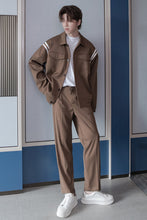Load image into Gallery viewer, Sicilian men&#39;s fashion and handsome hit color baseball uniform jacket Japanese sports suit casual pants trend two-piece suit
