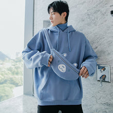 Load image into Gallery viewer, Sicilian men&#39;s winter new loose and thick men&#39;s hooded sweater with messenger bag fake two high neck tops
