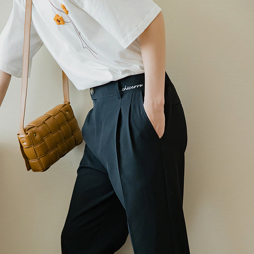 Sicilian men's spring casual pants men's Korean style trendy trousers loose men's suit pants black trousers
