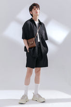 Load image into Gallery viewer, Sicilian Men&#39;s 2021 New Folded Loose Short Sleeve Shirt Men&#39;s Loose Straight Shorts Men&#39;s Casual Suit
