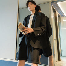 Load image into Gallery viewer, Sicilian men&#39;s autumn casual suit jacket men&#39;s Korean version of the trend loose men&#39;s black small suit
