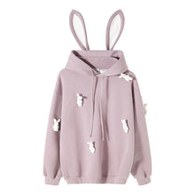 Load image into Gallery viewer, Sicilian men&#39;s autumn new lazy style long-sleeved cute rabbit ears casual loose student sweater hooded
