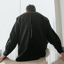 Load image into Gallery viewer, Sicilian Men&#39;s 2021 New Casual Shirt Men&#39;s Long Sleeve Spring and Autumn Loose Shirt Letter Embroidered Slit Top 4575015388059 4575015388062 4575015388061 4575015388060
