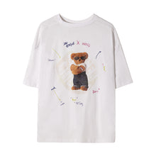Load image into Gallery viewer, Sicilian men&#39;s clothing Hong Kong style short-sleeved men&#39;s tide brand trend loose half-sleeved men&#39;s white design reflective t-shirt
