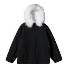 Load image into Gallery viewer, Sicilian men&#39;s winter new style youth thick fur collar cotton-padded jacket trend loose Korean handsome men&#39;s jacket
