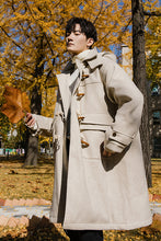 Load image into Gallery viewer, 【Take a 40% off straight down】Horn button woolen coat men&#39;s Korean version of the trend of winter men&#39;s thick woolen coat
