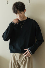 Load image into Gallery viewer, Sicilian men&#39;s autumn Korean version of the bottoming shirt men&#39;s inner style men&#39;s loose printing white long-sleeved t-shirt
