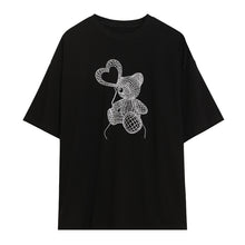 Load image into Gallery viewer, Sicilian men&#39;s casual round neck short-sleeved t-shirt men&#39;s 2021 new summer ins hot diamond cartoon loose compassionate shirt
