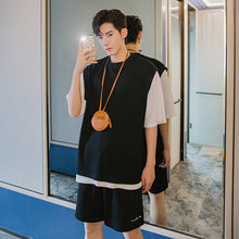 Load image into Gallery viewer, 【Limited Time Special】Summer thin loose waistcoat sleeveless t-shirt men&#39;s outer wear black vest men&#39;s trend
