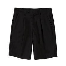 Load image into Gallery viewer, Sicilian men&#39;s fashion brand black trousers five-point pants male Korean version of the trend of loose men&#39;s straight suit shorts
