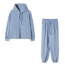 Load image into Gallery viewer, Sicilian men&#39;s winter new two-piece thick hooded sweater men&#39;s loose and versatile breasted casual pants
