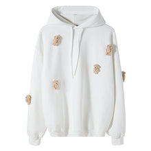 Load image into Gallery viewer, Sicilian men&#39;s spring casual long-sleeved loose design cute three-dimensional white bear sweater men&#39;s hooded trend
