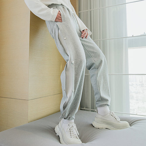 Sicilian men's spring new casual pants design sense embroidery letter trousers Korean version of the trend of men's leggings
