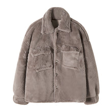 Load image into Gallery viewer, Sicilian men&#39;s winter new youth single-breasted jacket men&#39;s Korean version of the trend loose rabbit cashmere lapel coat
