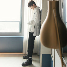 Load image into Gallery viewer, Sicilian men&#39;s spring long-sleeved white shirt men&#39;s Korean version of the trend of men&#39;s oversize white shirt jacket
