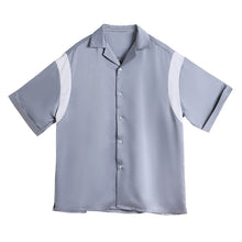 Load image into Gallery viewer, Sicilian men&#39;s color contrast stitching shirt men&#39;s short-sleeved summer thin loose men&#39;s casual jacket can be worn outside
