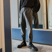 Load image into Gallery viewer, Sicilian men&#39;s autumn men&#39;s casual pants men&#39;s Korean version of the trend of nine points loose straight black trousers
