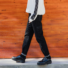Load image into Gallery viewer, Sicilian Men&#39;s Men&#39;s Casual Pants Men&#39;s Korean Autumn Black Loose Straight Thicken Jeans
