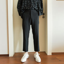 Load image into Gallery viewer, Sicilian Men&#39;s Spring British Style Black Casual Pants Men&#39;s Korean Style Trend Men&#39;s Nine Points Loose Straight Pants
