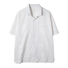 Load image into Gallery viewer, Sicilian men&#39;s spring short-sleeved shirt male Korean version of the trend handsome five-point sleeve loose men&#39;s half-sleeved shirt

