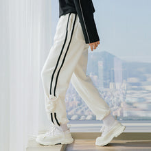 Load image into Gallery viewer, Sicilian men&#39;s winter new casual pants contrast color webbing stitching beam pants design cute bear pants

