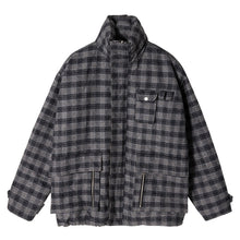 Load image into Gallery viewer, 【Spot quick delivery】Fast delivery ~ plaid jacket men&#39;s Korean style trendy wild thick cotton jacket
