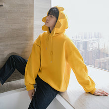 Load image into Gallery viewer, Sicilian men&#39;s autumn and winter models solid color loose top design cute hat solid color youth hooded sweater
