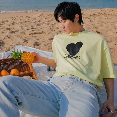 Sicilian men's summer casual short-sleeved t-shirt men 2021 new men's embroidery round neck loose t-shirt