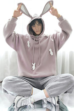 Load image into Gallery viewer, Sicilian men&#39;s autumn new lazy style long-sleeved cute rabbit ears casual loose student sweater hooded
